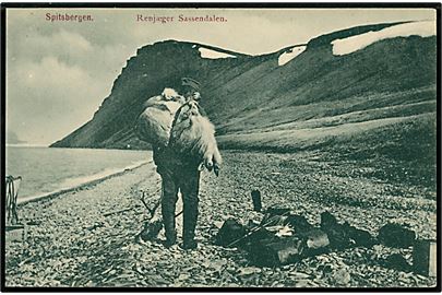 Svalbard/Spitsbergen. Sassendalen med renjæger. Nordisk Kortforlag no. 2.