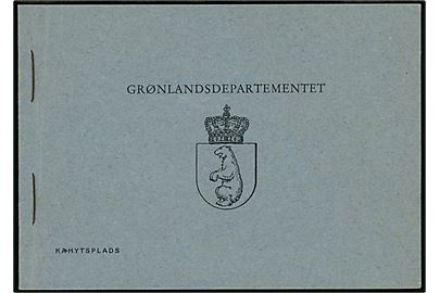 Grønlandsdepartementet - Kahytplads. Billethæfte for rejse med Polaris IV Rejse 1951 fra Angmagssalik til København. Udstedt i Angmagssalik d. 8.10.1951.