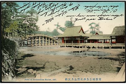 Japan, Pond of Itsukushime Shrine, Aki. Anvendt fra Hollandsk Ostindien 1912 til Tyskland.