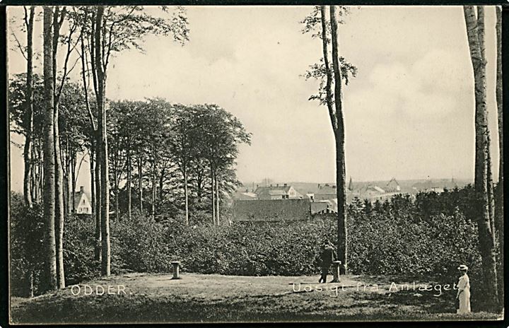 Odder. Udsigt fra Anlægget. Th. Calbergs Boghandel no. 11001. 