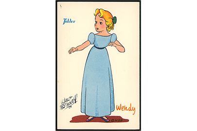 Walt Disney. Wendy fra Peter Pan. Fransk reklamekort fra 50erne for Tobler chokolade. Georges Lang, Paris u/no.