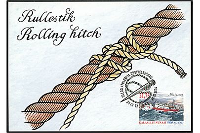 Røngtenskibet M/S Misigssut. Illustreret FDC-kort med Rullestik.