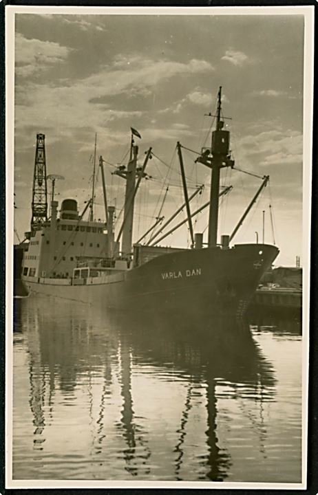 Varla Dan, M/S, rederiet J. Lauritzen. Fotokort u/no.