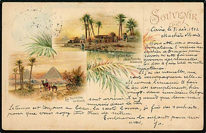 Egypten, Souvenir de Cairo. Hagelberg u/no.