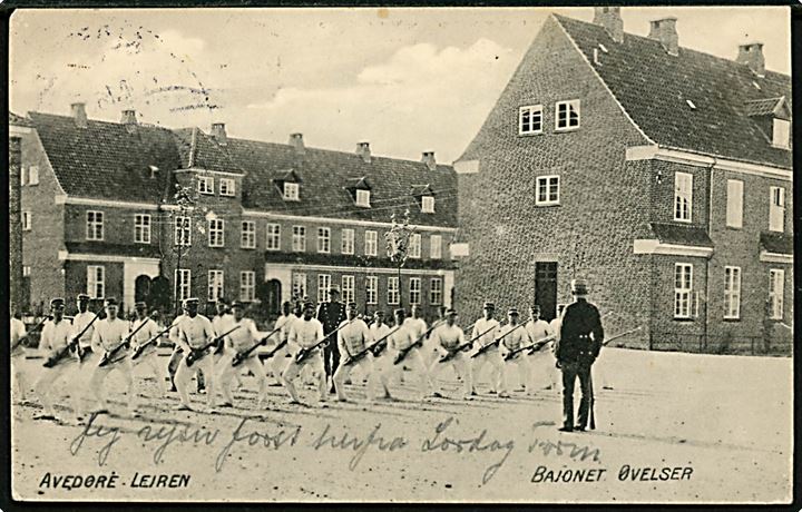 Købh., Avedørelejren, bajonet øvelse. Dannevirke no. 395.