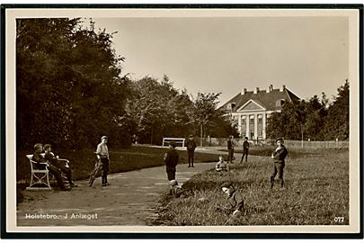 Holstebro. I Anlæget. Fotokort Stenders no. 077.