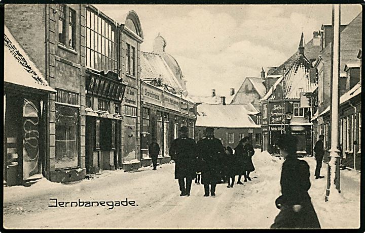 Nykøbing Falster. Jernbanegade. V. Kristoffersen no. 47.