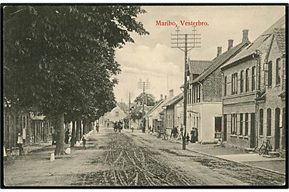 Maribo. Vesterbro. W. & M. no. 551. Med 3 øre Bølgelinie BLÆKANNULLERET sendt til Nysted. 