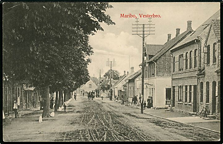 Maribo. Vesterbro. W. & M. no. 551. Med 3 øre Bølgelinie BLÆKANNULLERET sendt til Nysted. 