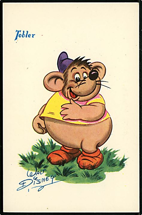 Walt Disney. Musen Bum fra Askepot. Fransk reklame fra 50'erne for “Tobler” chokolade. Georges Lang, Paris u/no.