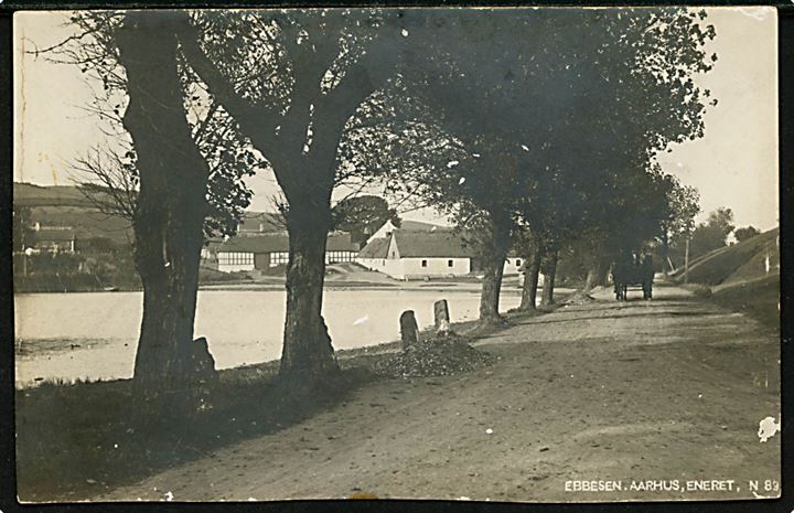 Stor landejendom ved gadekær. Fotograf H. A. Ebbesen no. N83. 