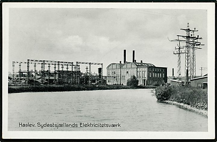 Haslev, Østsjællands Elektricitetsværk. Stenders no. 61.