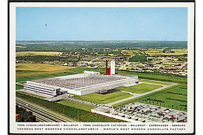 Ballerup. Toms Chokoladefabrikker af Arkitekt Professor Arne Jacobsen. Reklamekort. U/no.