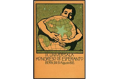 IX. Universelle Esperanto Kongres i Bern 1913. Signeret AB. 