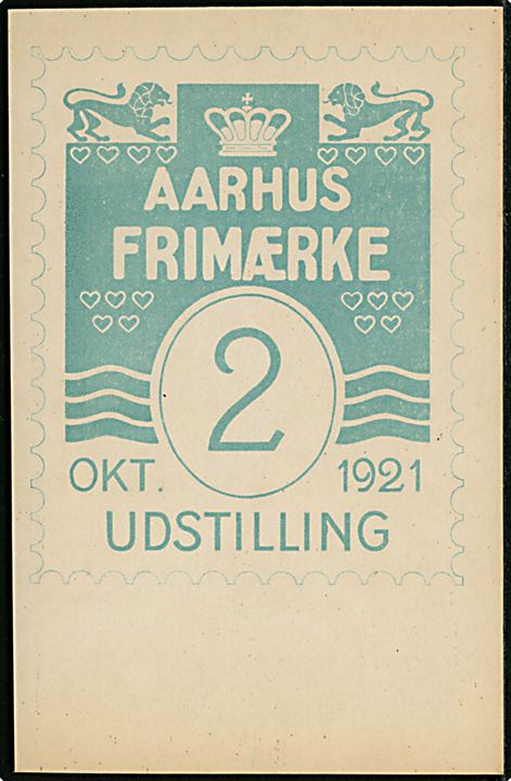 Aarhus Frimærke Udstilling d. 2.10.1921. U/no.