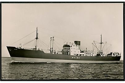 Maine, M/S, DFDS fragtskib. Reklamekort u/no.