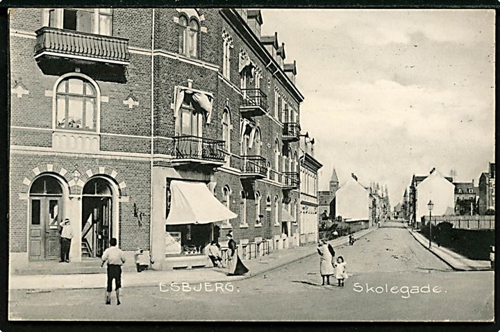 Esbjerg, Skolegade. Stenders no. 13037.