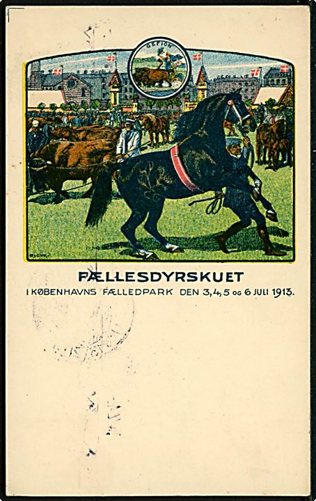 Rasmus Christiansen: Fællesdyreskuet i Københavns Fælledpark 1913. U/no. 