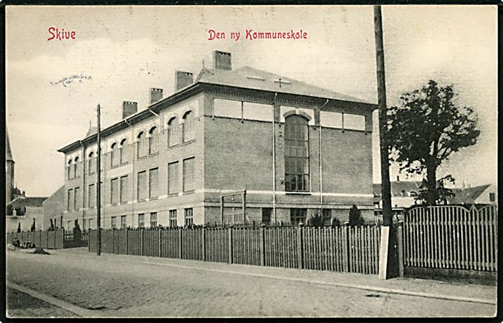 Skive, den ny Kommuneskole. Warburgs Kunstforlag no. 4779.