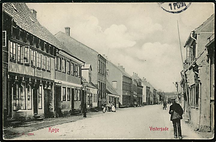 Køge, Vestergade. Warburgs Kunstforlag no. 1660.