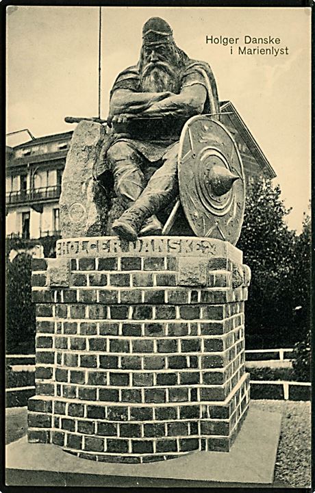 Helsingør, Marienlyst, Holger Danske statue. J. Møller no. 655.