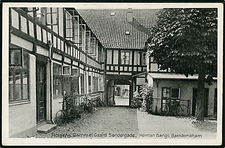 Horsens, Søndergade, Herman Bangs barndomshjem. Stenders no. 163.