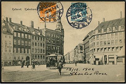 Købh., Kultorvet med hestetrukken omnibus. No. 8052.