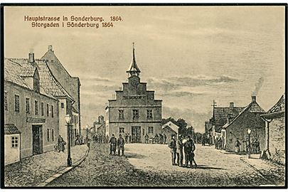Krigen 1864. Sønderborg, Storgaden. Th. Lau no. 637.