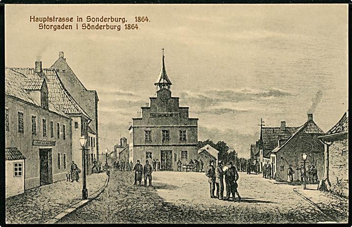 Krigen 1864. Sønderborg, Storgaden. Th. Lau no. 637.