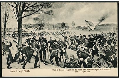 Krigen 1864. 4. Garde-Regiment zu Fuss ved Sønderborg brohoved d. 18.4.1864. Th. Lau no. 643.