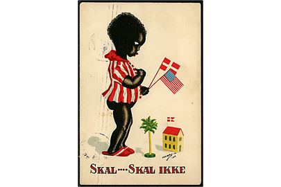 Harry Nielsen.  “Skal .... Skal Ikke”. Afstemning om salg af Dansk Vestindien. Stenders u/no.