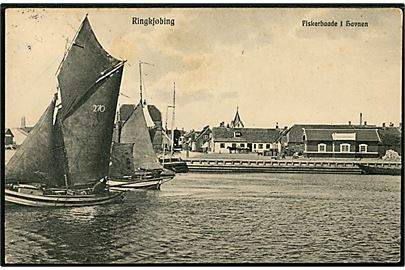 Ringkøbing, havn med fiskefartøjer. J. Brorsen no. 2206.