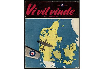 Nedkastet flyveblad. Vi vil vinde no. 3 maj-juni 1943. Fremstillet af Political Warfare Executive (PWE) og nedkastet af Royal Air Force. 48 sider illustreret hæfte. Formular D.17.