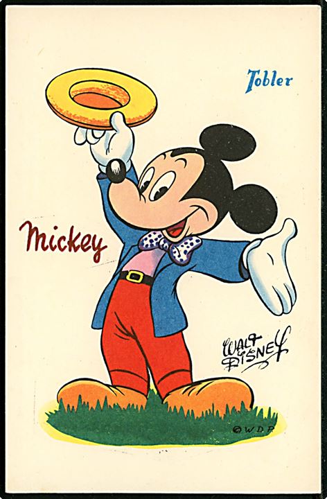 Walt Disney. Mickey Mouse. Fransk reklame fra 50erne for “Tobler” chokolade. Georges Lang, Paris u/no.