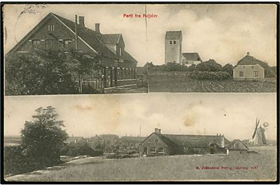 Højslev. Kirke og Mølle. H. Johansens Forlag no. 4067.