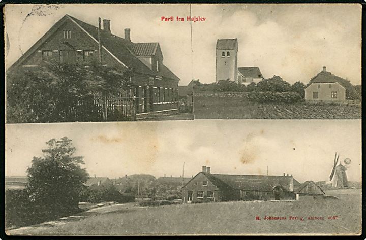 Højslev. Kirke og Mølle. H. Johansens Forlag no. 4067.