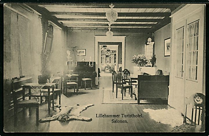 Lillehammer, Turisthotel, interiør fra Salonen. D. Stribolt u/no.