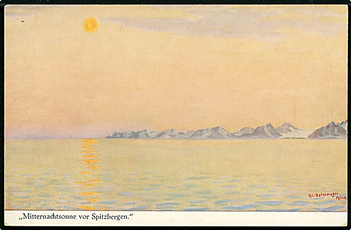 Svalbard / Spitzbergen. E. L. Ostermayer, München: Mitternachtsonne vor Spitzbergen no. 5.