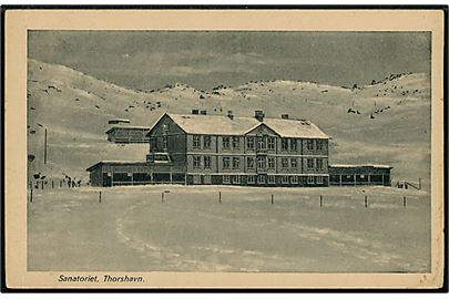 Thorshavn, sanatoriet i sne. U/no.