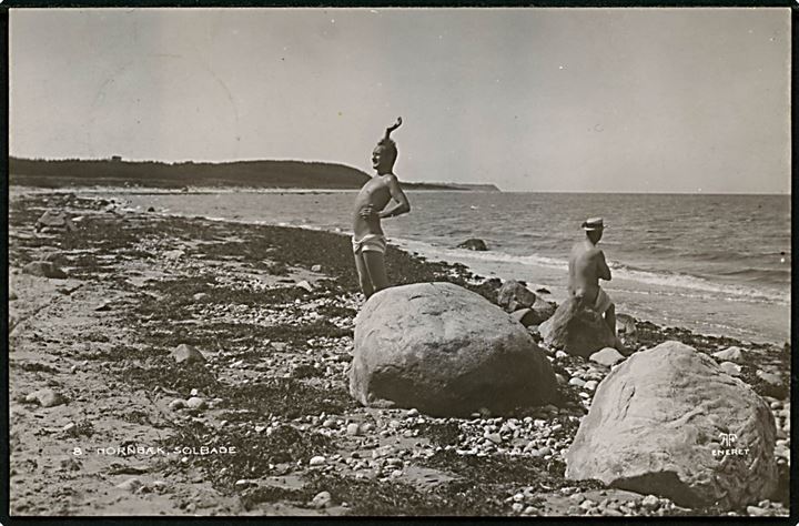 5 øre Fr. VIII på brevkort (Hornbæk, Solbade, Fotografisk Forlag no. 8) annulleret med bureaustempel Helsingør - Hornbæk T.? d. 9.8.1909 til København.