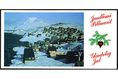 Grønland, Godthåb, Glædelig Jul klapkort med motiv fra Myggedalen. Nuuk Turistforening u/no. 