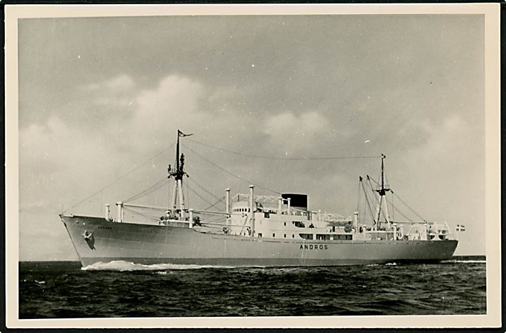 Andros, M/S, DFDS fragtskib. Fotografi 12c18 cm.