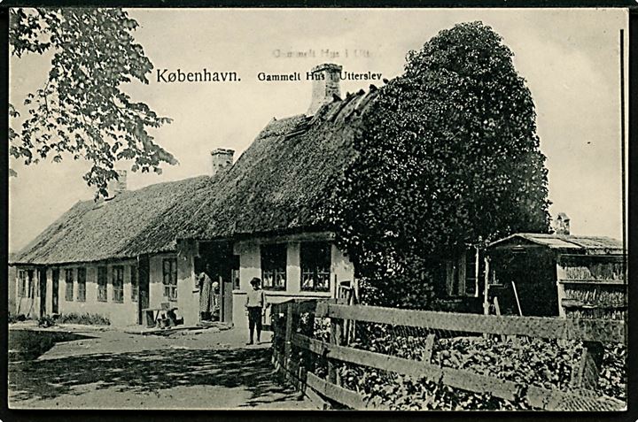 Købh., Gammelt hus i Utterslev. Fritz Benzen no. 664.