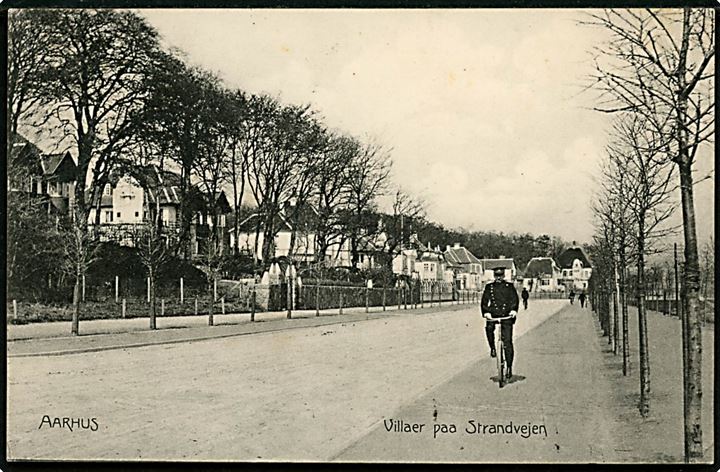 Aarhus, Strandvejen med villaer. Stenders no. 5646.