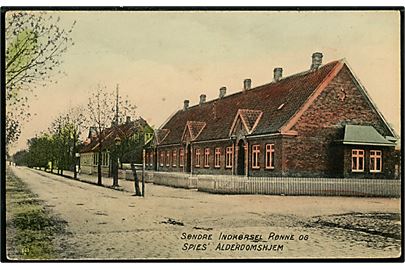 Rønne, Søndre Indkørsel med Spies' Alderdomshjem. F. Sørensen no. 30.