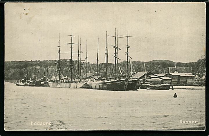 Hadsund, havnen. V. Lütchen Lehns Forlag u/no. 