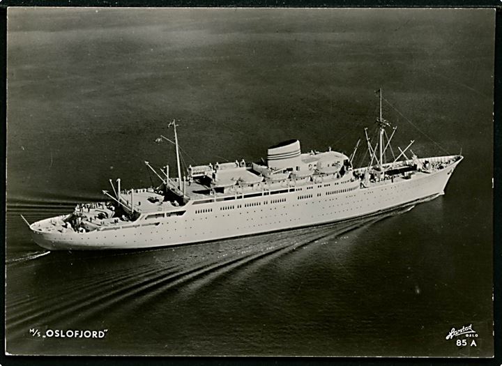 Oslofjord, M/S, Norsk Amerika Linie. Harstad no. 85A.