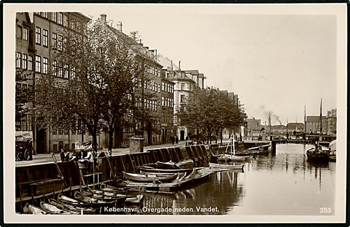 Købh., Overgade neden Vandet. Stenders Fotokort no. 253.  