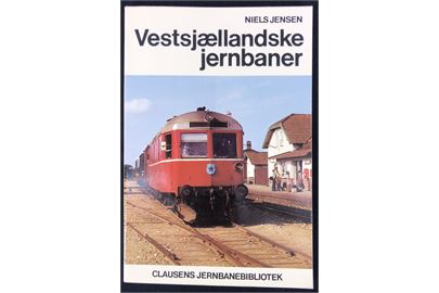 Vestsjællandske jernbaner af Niels Jensen. 103 sider jernbanehistorie. Clausens Jernbanebibliotek.