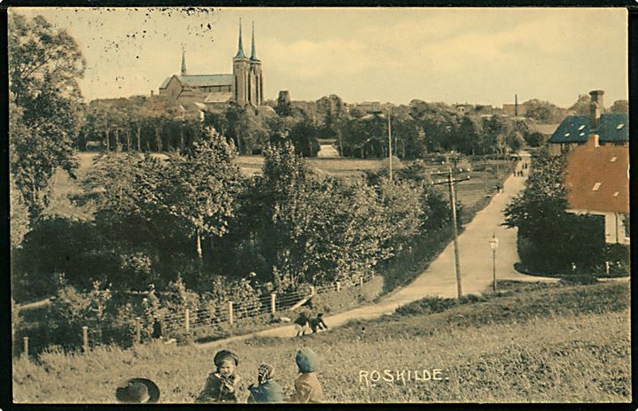 Roskilde. Udsigt over byen. Erh. Flensborg no. 663.